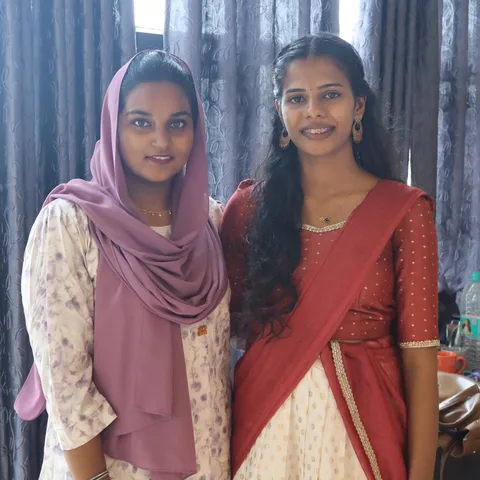 Women students in traditional wear at Treneywann Vyttila campus, Onam 2026